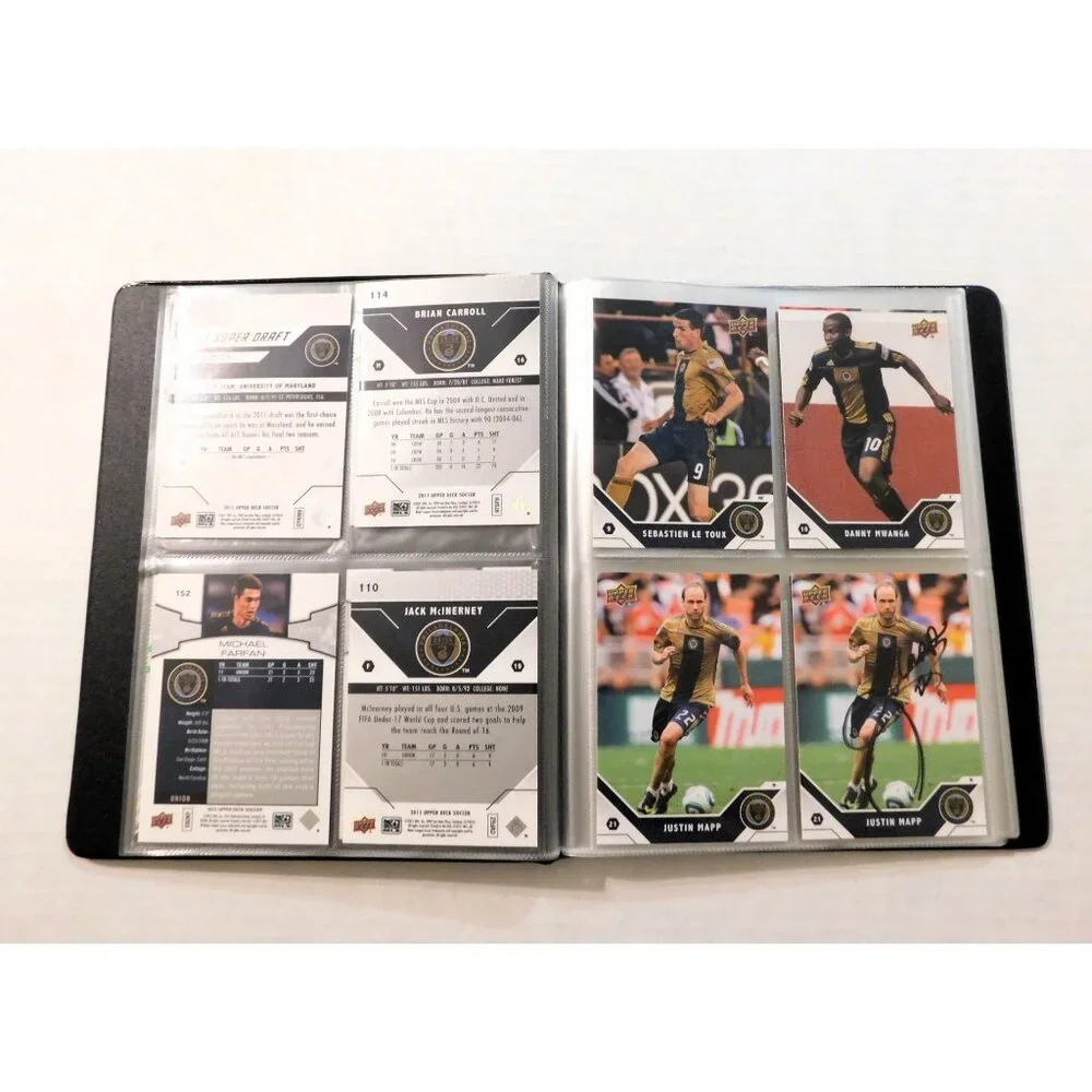 Philadelphia Union Soccer Team Card Binder MLS 15 Cards 3 Signed Collection